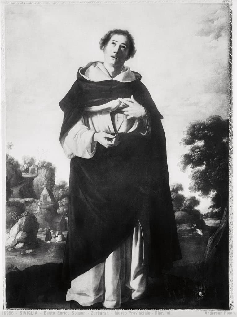 Canvas Artwork Pictures Print On Canvas Classic Painting the Blessed Henry Suso by Francisco De Zurbaran for Hallway Decor 60x90cm