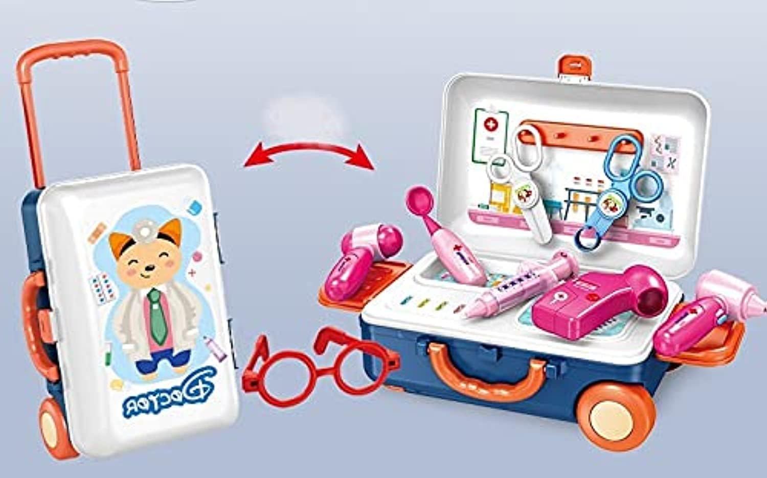 B&K Children's Educational Pretend Doctor Play House Toys, Doctor Toy Set,11 Piece Dream Doctor Toy Set Comes with Everything Your Child Needs To Play Doctor – Educational And Fun – Ages 3+