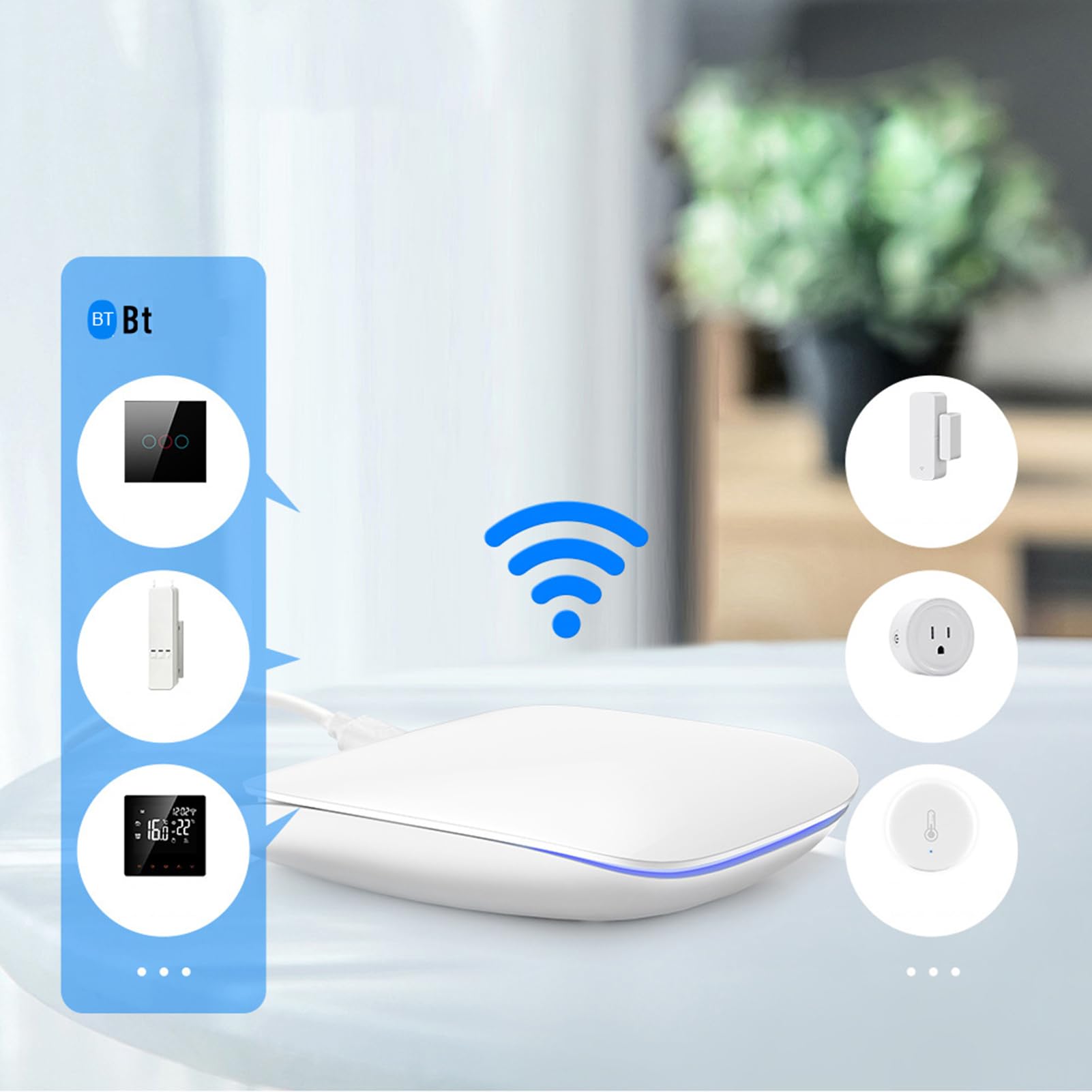 Tuya Zigbee BT Gateway Hub de automatización Inteligente para Dispositivos Zigbee Control Remoto Aplicación para teléfono Inteligente Gateway Compatible con Home Scene Control