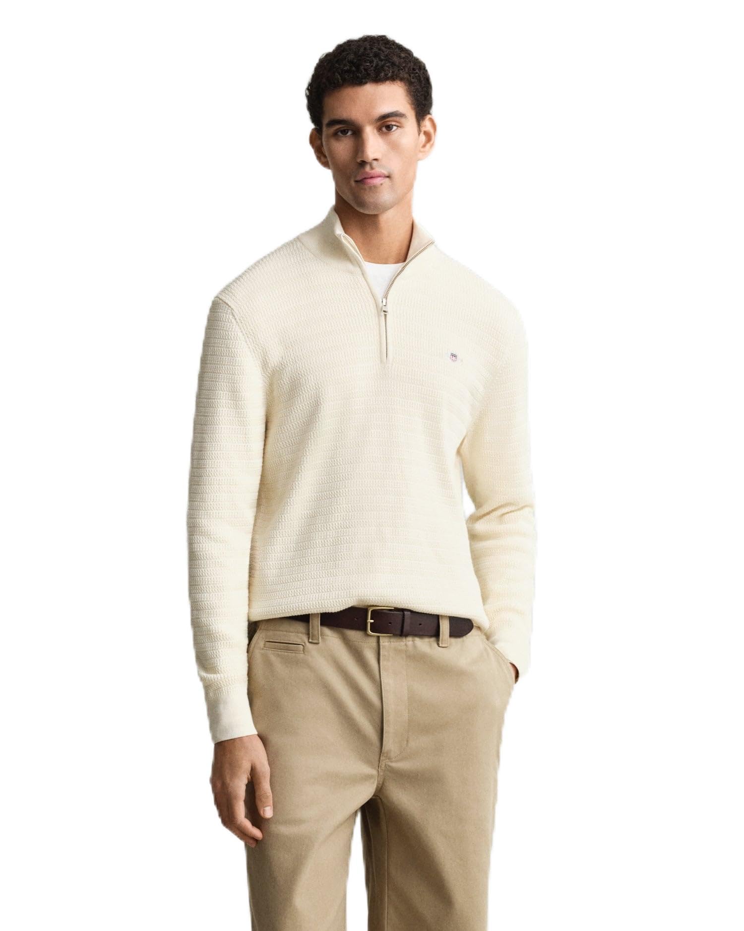 GANT Herren Mini Cable Half Zip Pullover
