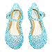 Vokamara Princess Girls Sandals Jelly Mary Jane Dance Party Cosplay Shoes for., Blue, 9 Toddler