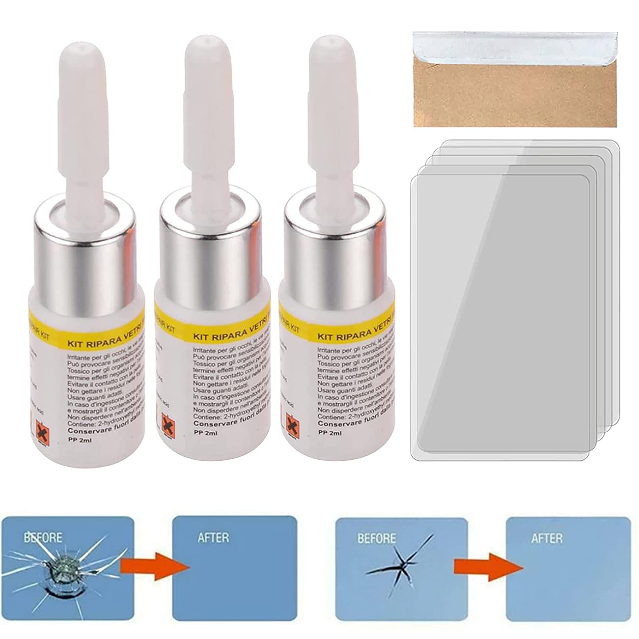 Alkyne Windshield Crack Repair Kit, Automotive Glass Repair Kit, New Car Windscreen Glass Repairing,