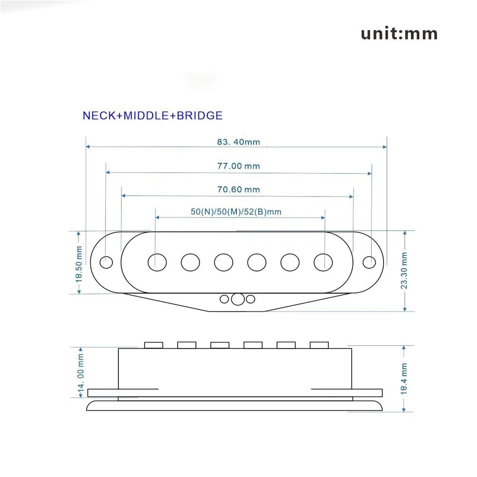 Juego de pastillas de guitarra Alnico 5 pastillas de bobina única para guitarra + pastilla Humbucker 3 uds. Pastilla Instrumento Guitarra(Buff and Zebra)
