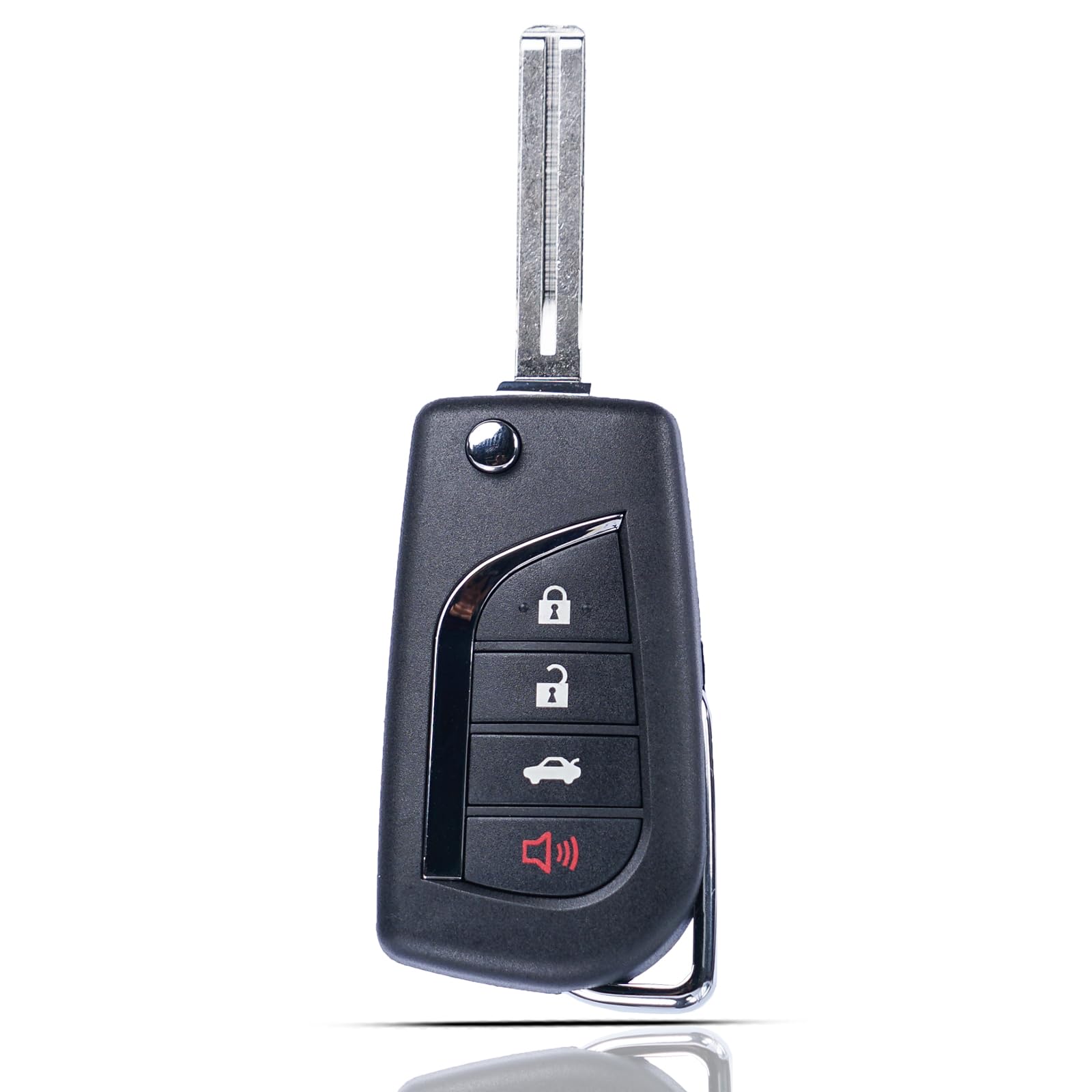 Key Fob Fits for Toyota Camry Corolla 2018 2019 2020 2021 Keyless Entry Remote Control Flip Key Replacement FCC ID: HYQ12BFB P/N:89070-06790 4 Button H Chip