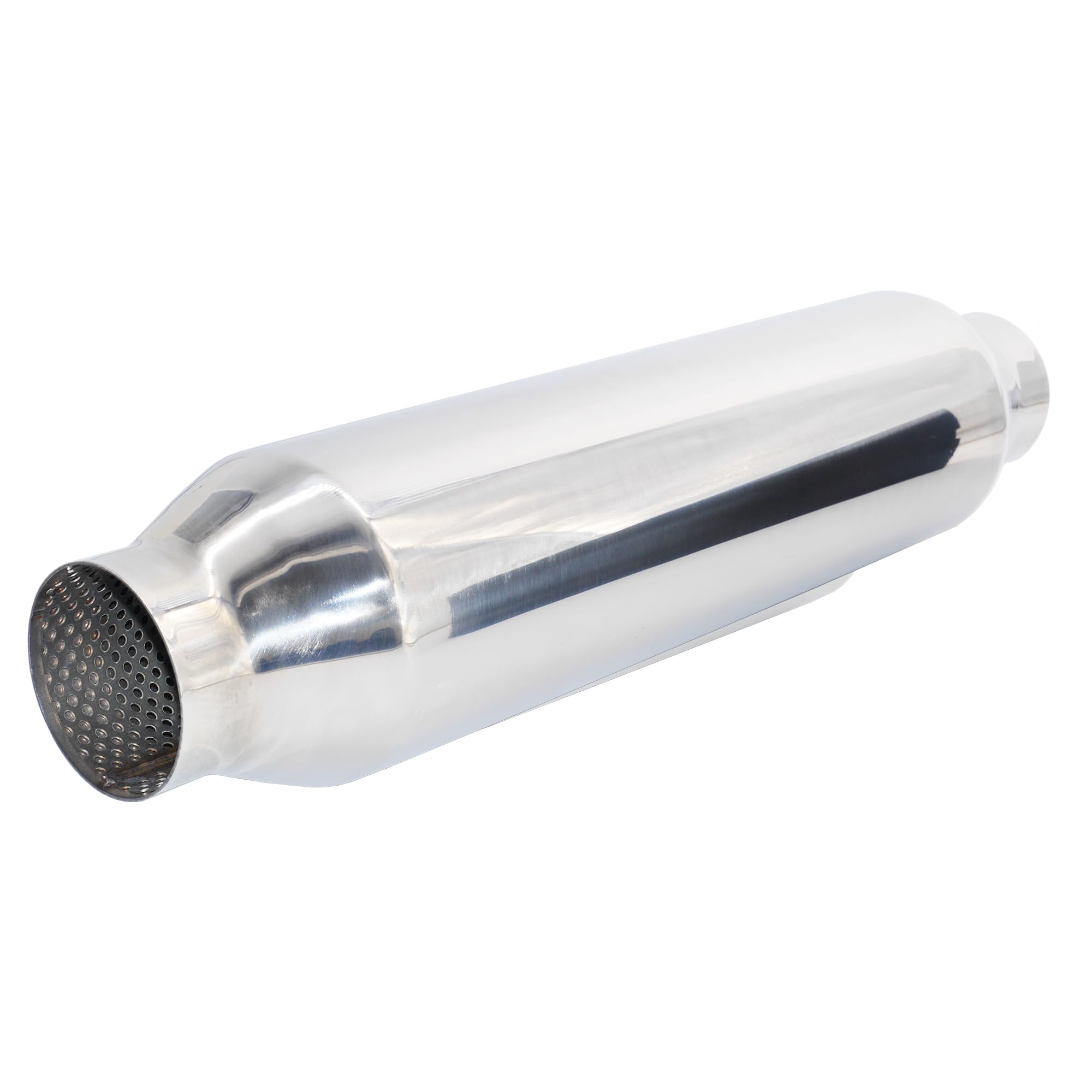 Simoni Racing ESR3 - Silencieux Sport Universel, Sortie Ronde Droite, Silencieux Droit pour Auto en Acier Inoxydable, Longueur 460 mm