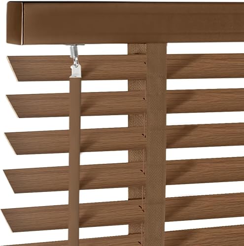 2" Cordless Solid Wood Blinds for Indoor Window,21.5" W x