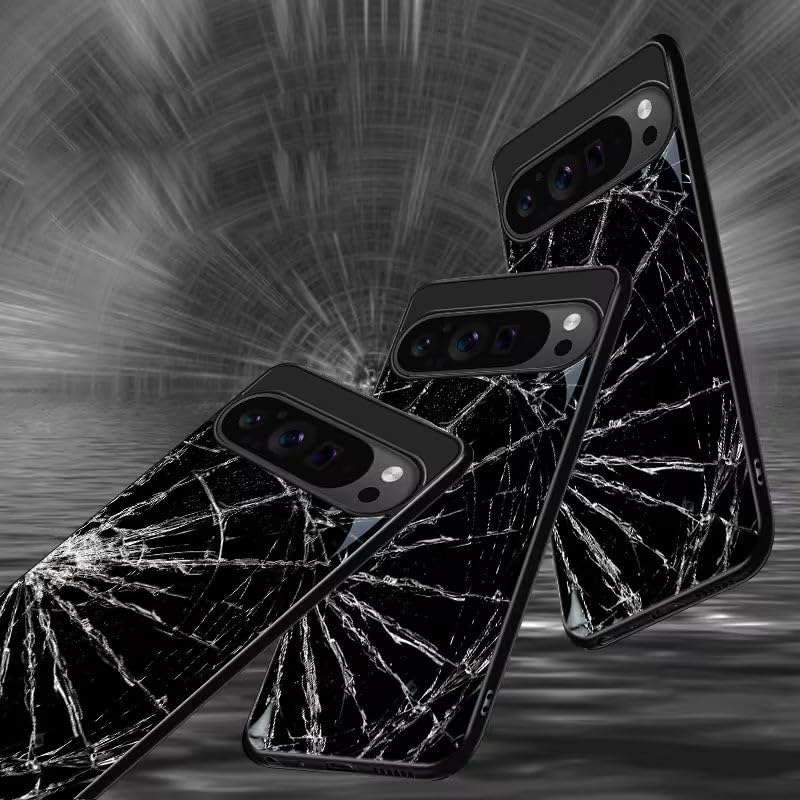 Image of MILLION CASES Broken Fear Spectra Case for Google Pixel 8a, Google Pixel 8a Back Cover Case(2024) - PC | Midnight Black