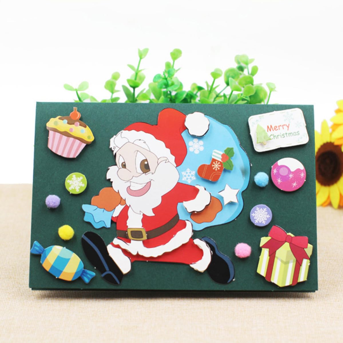 Didiseaon 18 Paquetes Tarjetas de Bricolaje Navideñas, Kit de Papel