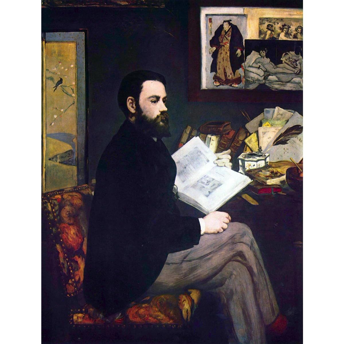 Portrait d'Emile Zola par Manet Impression Grand Format ARTICULOZY Déco Chic