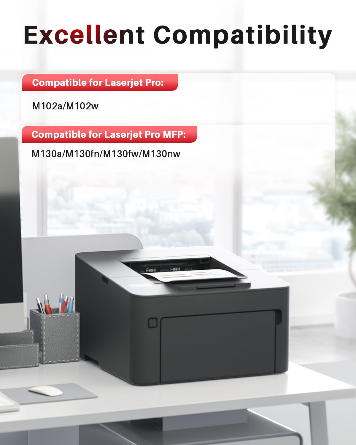 Halloya CF217A Toner Compatibile per HP 17A CF217A Cartuccia di Toner per LaserJet Pro M102a M102w, LaserJet Pro MFP M130fw MFP M130nw MFP M130fn MFP M130a Stampante(2 Pack)