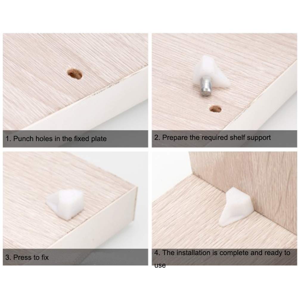 Lot De 150 Goupilles De Support D'Étagère 5mm - En Fer Plaqué Nickel - Pour Étagères En Bois