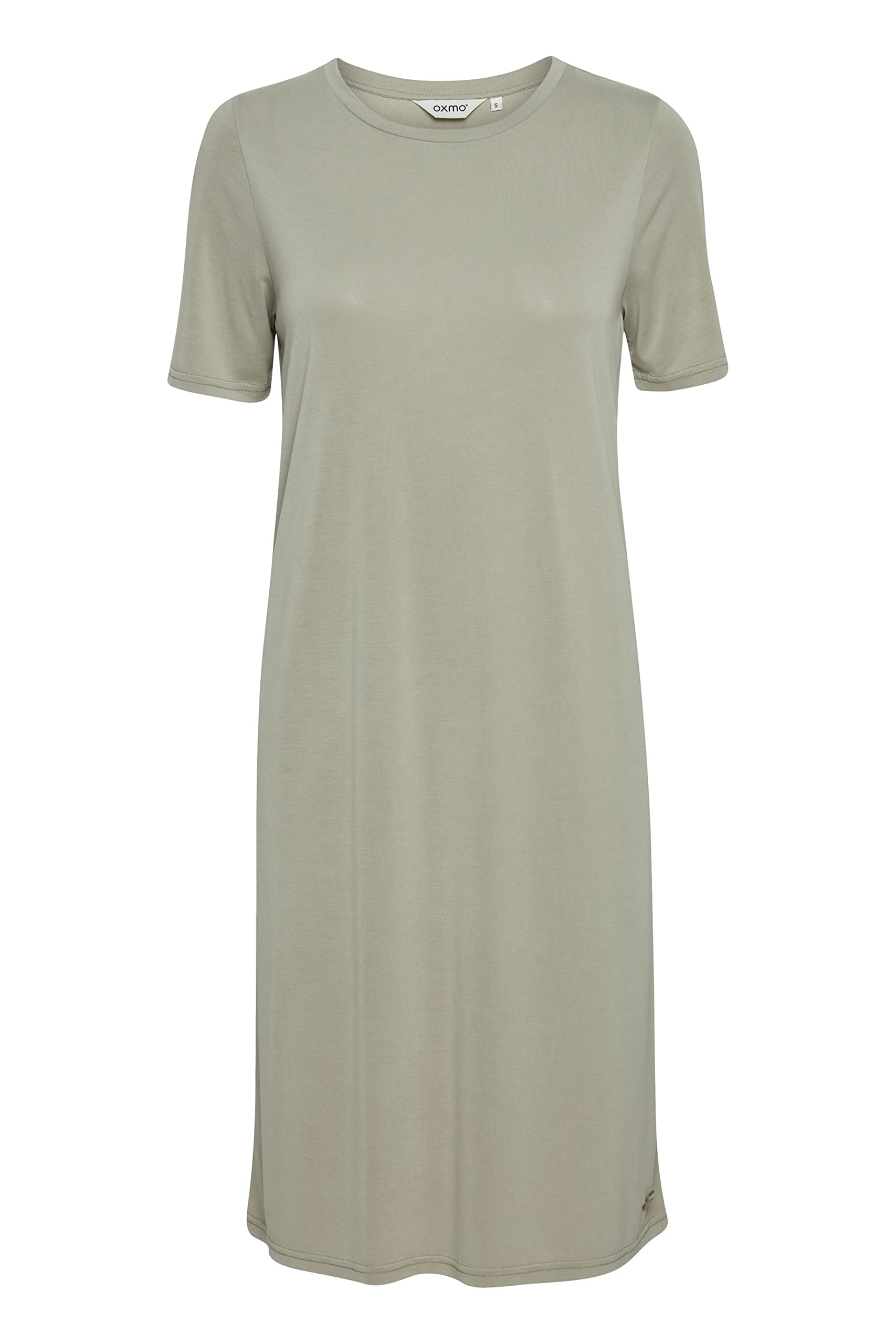 OXMO OXBrinja Damen Freizeitkleid Kleid T-Shirt-Kleid Midi mit kurzen Ärmeln