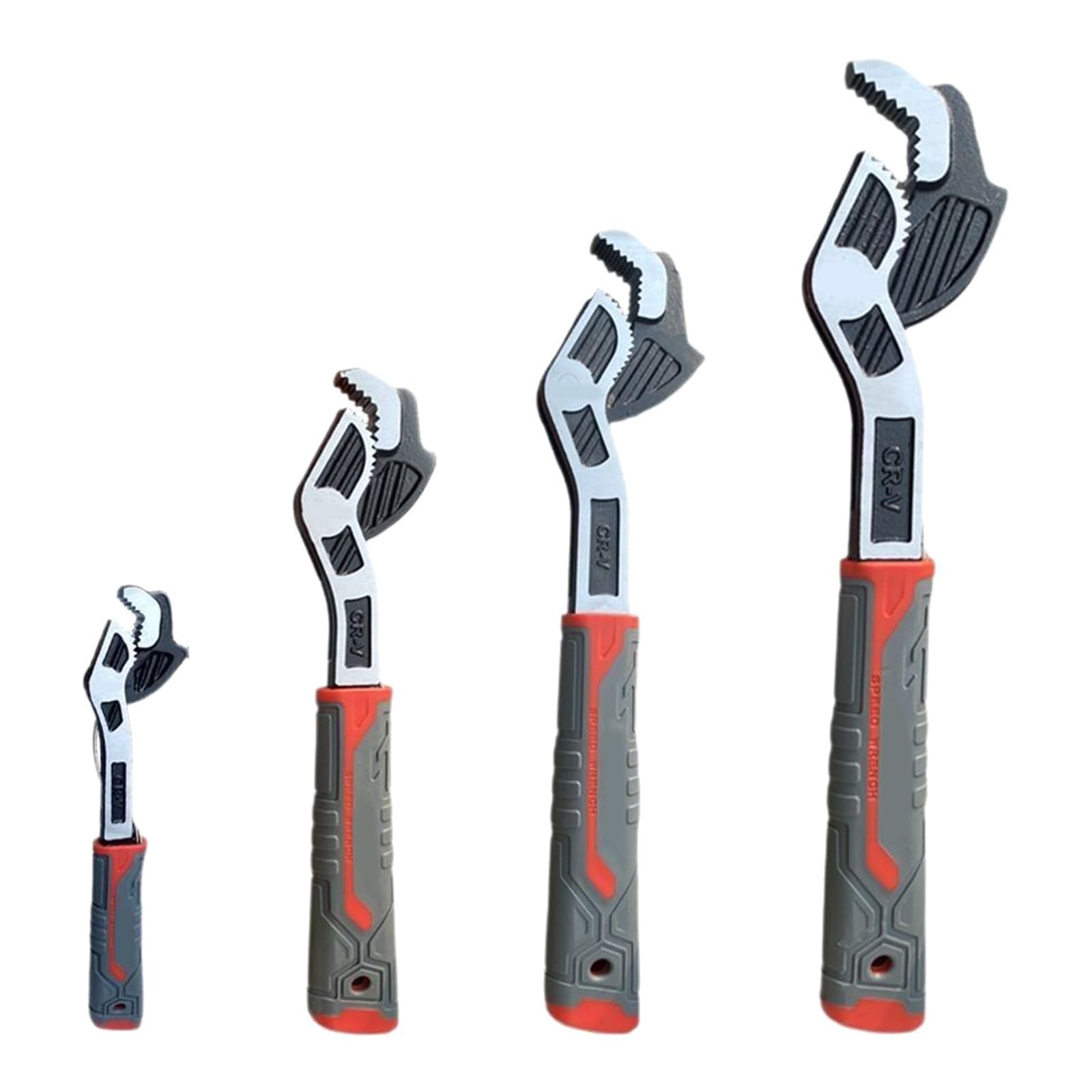 Cazstyk Multiple Size Auto Locking Spanner Set 6In / 8In / 10In / 12Inch Pipe Clamp Wrench For Pipe Fitting And Maintenance Tool Antislip Locking Pliers