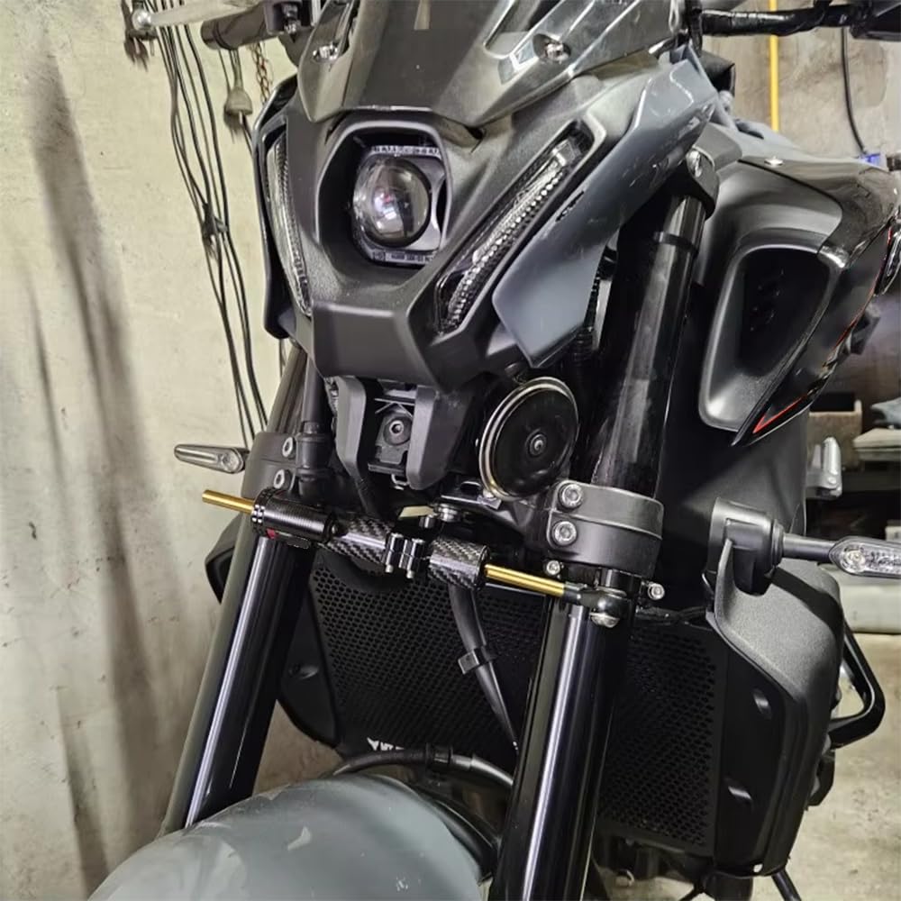 Estabilizador de dirección Compatible con YAMAHA MT09 XSR900 MT-09 MT 09 XSR 900 700 2021-2023 2024 2025 Soporte de montaje del amortiguador dirección la motocicleta estabilizador Tambaleo
