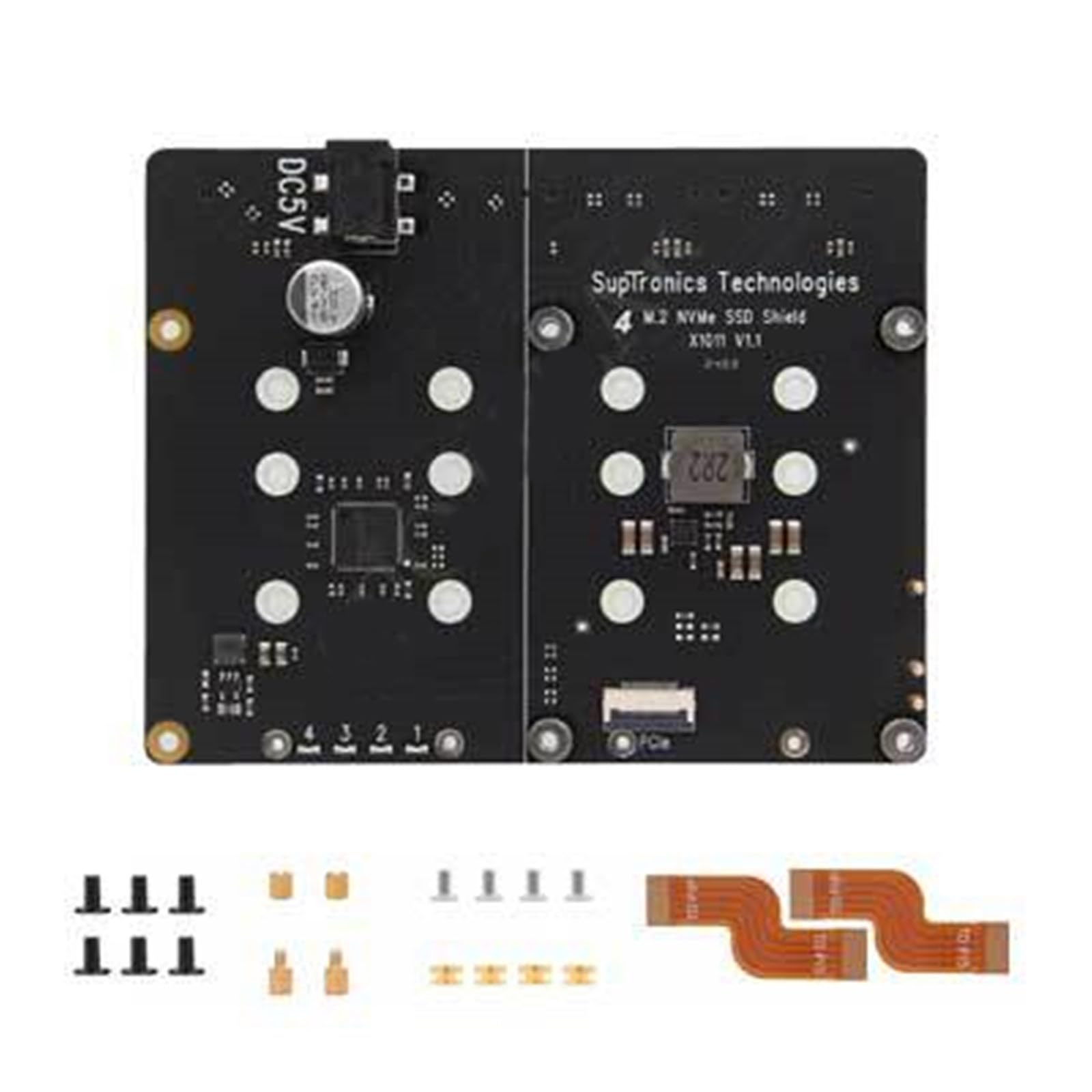 X1011 PCIE a NVMe Interfaces Placa de Expansión de Velocidad Rápida Soporta Múltiples Tamaños de Disco Compatible con Extensión HAT