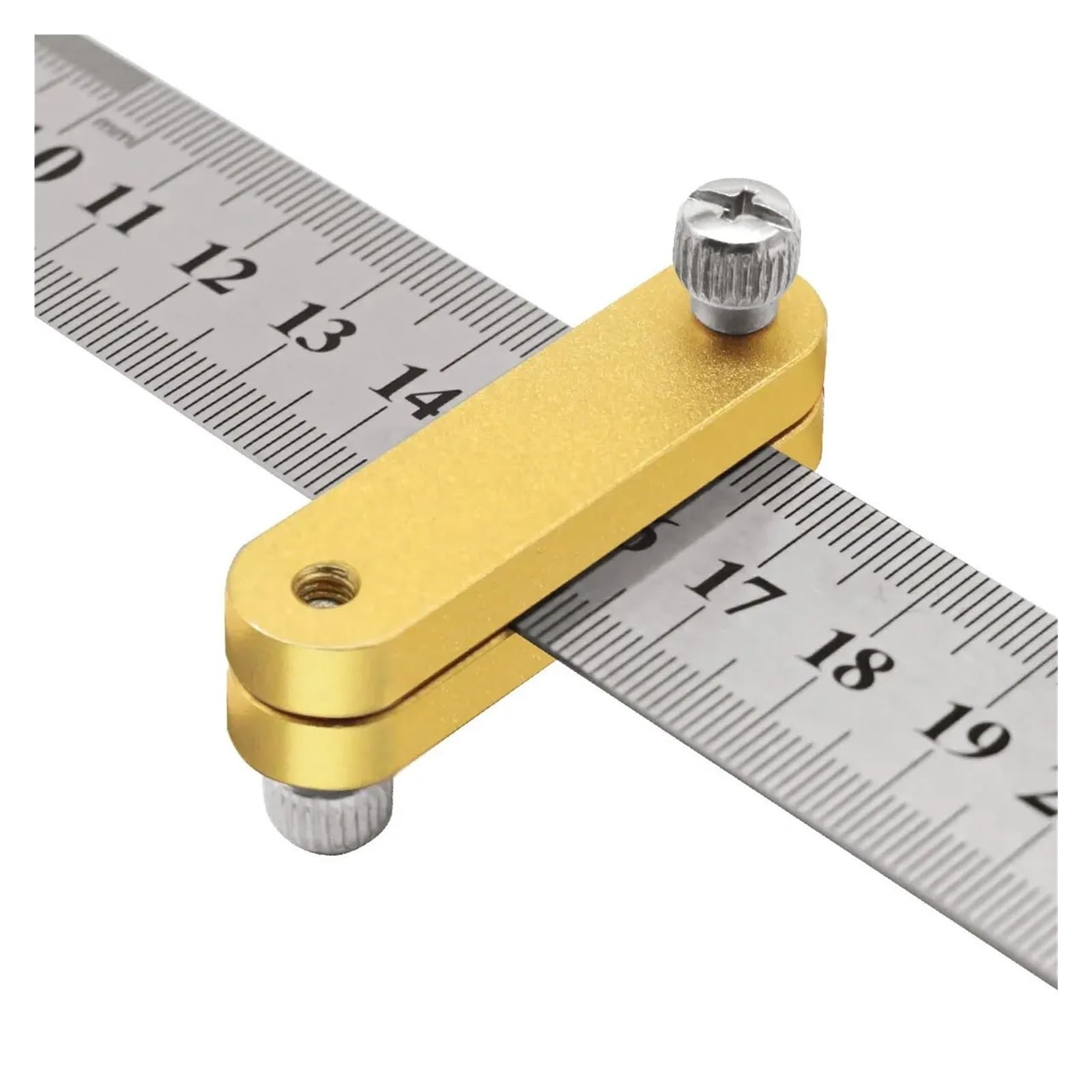 Set Squadra Righello in Acciaio Posizionamento Blocco Arresto carpenteria scriba Linea marcatura Calibro per Righello scriba Lavorazione del Legno Strumento di misurazione
