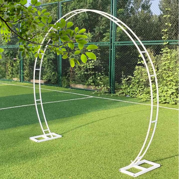 Arco nuziale in metallo – Pergolato rotondo per decorazione di feste, cerchio resistente alla ruggine, design elegante per giardini di rose ed eventi Moon Gate
