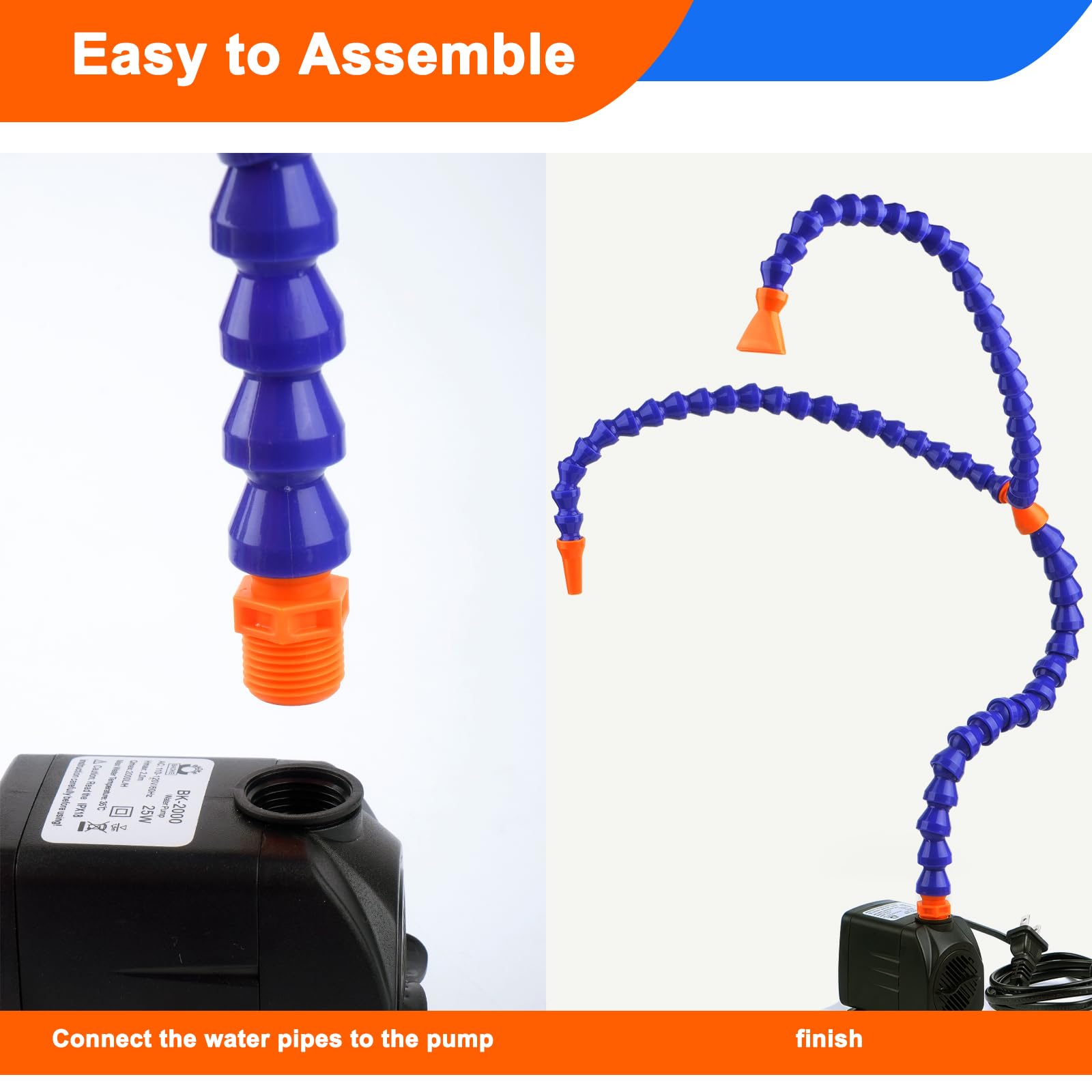 JYNTERPLAY Kids Water Pump for Step2 Water Table with 2 Nozzles Flexible Spray Tubes for Summer Outdoor Activities — view 5