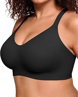 Vertvie Bras for Women No Underwire Wireless Push Up Seamless Full Coverage Comfort Sports Everyday Bra Regular & Plus Size