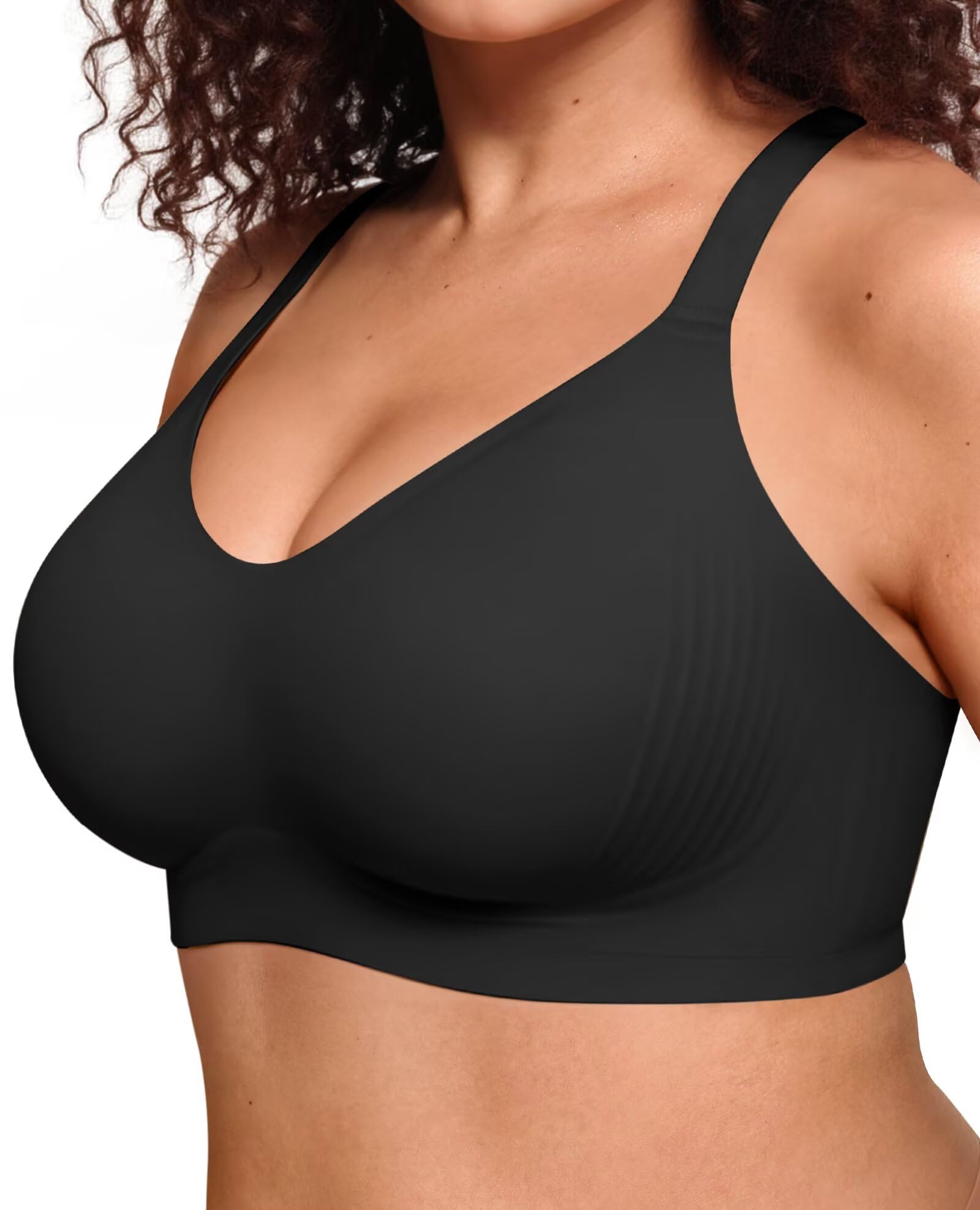 Vertvie Bras for Women No Underwire Wireless Push Up Seamless Full Coverage Comfort Sports Everyday Bra Regular & Plus Size