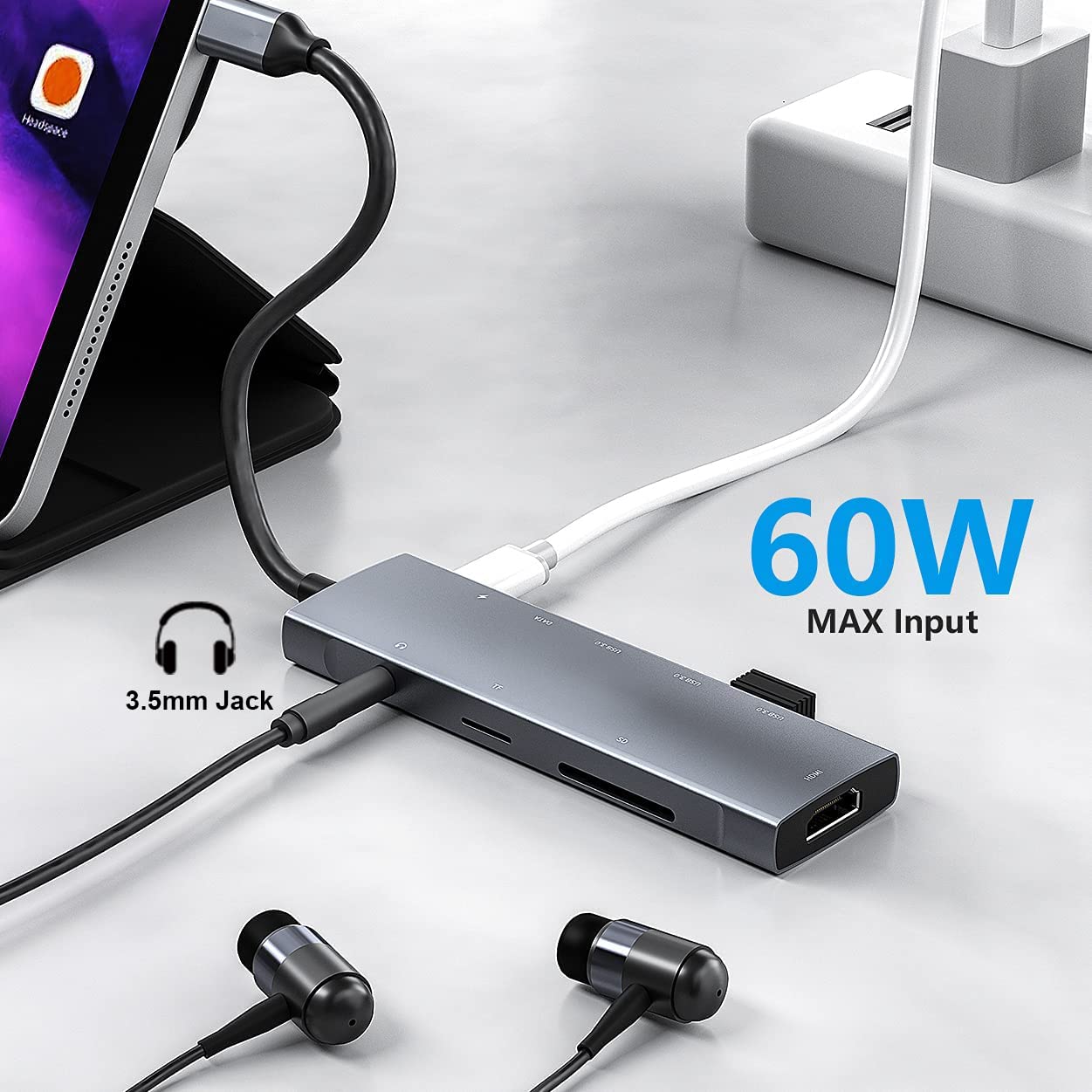 RREAKA iPad Pro USB C Hub, 7-in-1 adapter RREAKA iPad Pro USB C Hub, 7-in-1 adapter