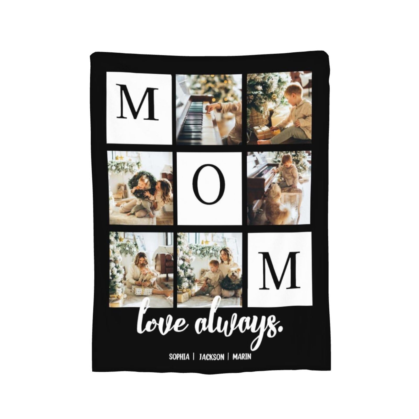 Dfggagdhs Custom Photo Soft Home blanket,Personalized Name Comfort Throw blanket,Cozy Flannel Material,Daily Use Custom blanket for Family