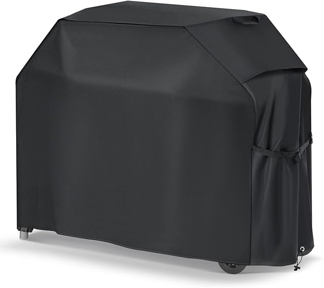 BBQ Cover,Barbecue Cover Waterproof 600D Heavy Duty Oxford Fabric,BBQ Outdoor Gas Grill Cover Waterproof,Rip-Proof,Dust-proof&Anti-UV for Weber, Brinkmann,Outback,Char Broil etc(150x63x119cm)