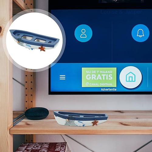 Miniatura 3 de Decoración de barco mediterráneo Modelo de barco pirata Decoración de madera Decoración de oficina Modelo de barco de vela de madera Decoración de