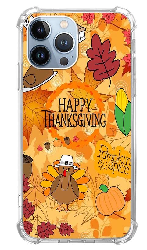 Coque iPhone 14 Pro jolie dinde automnale pour repas de Thanksgiving