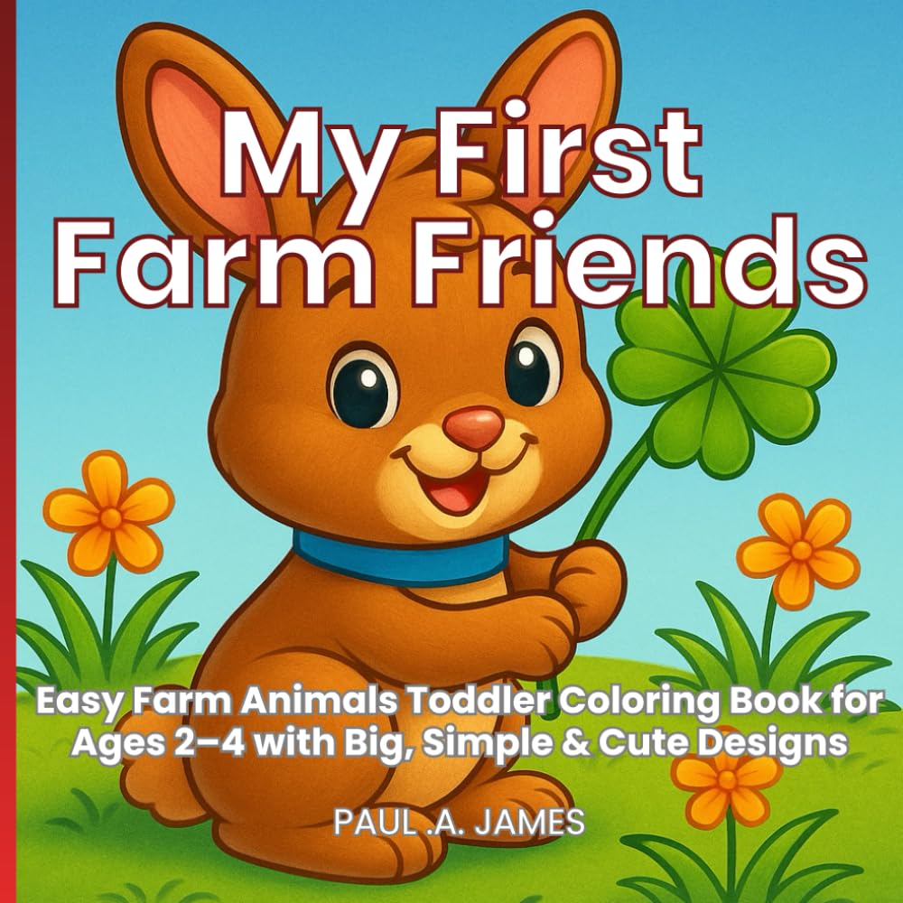 MY FIRST FARM FRIENDS: Easy Farm Animals Toddler Coloring Book For Ages 2–4 With Big, Simple & Cute Designs. (PRESCHOOLERS COLORING)