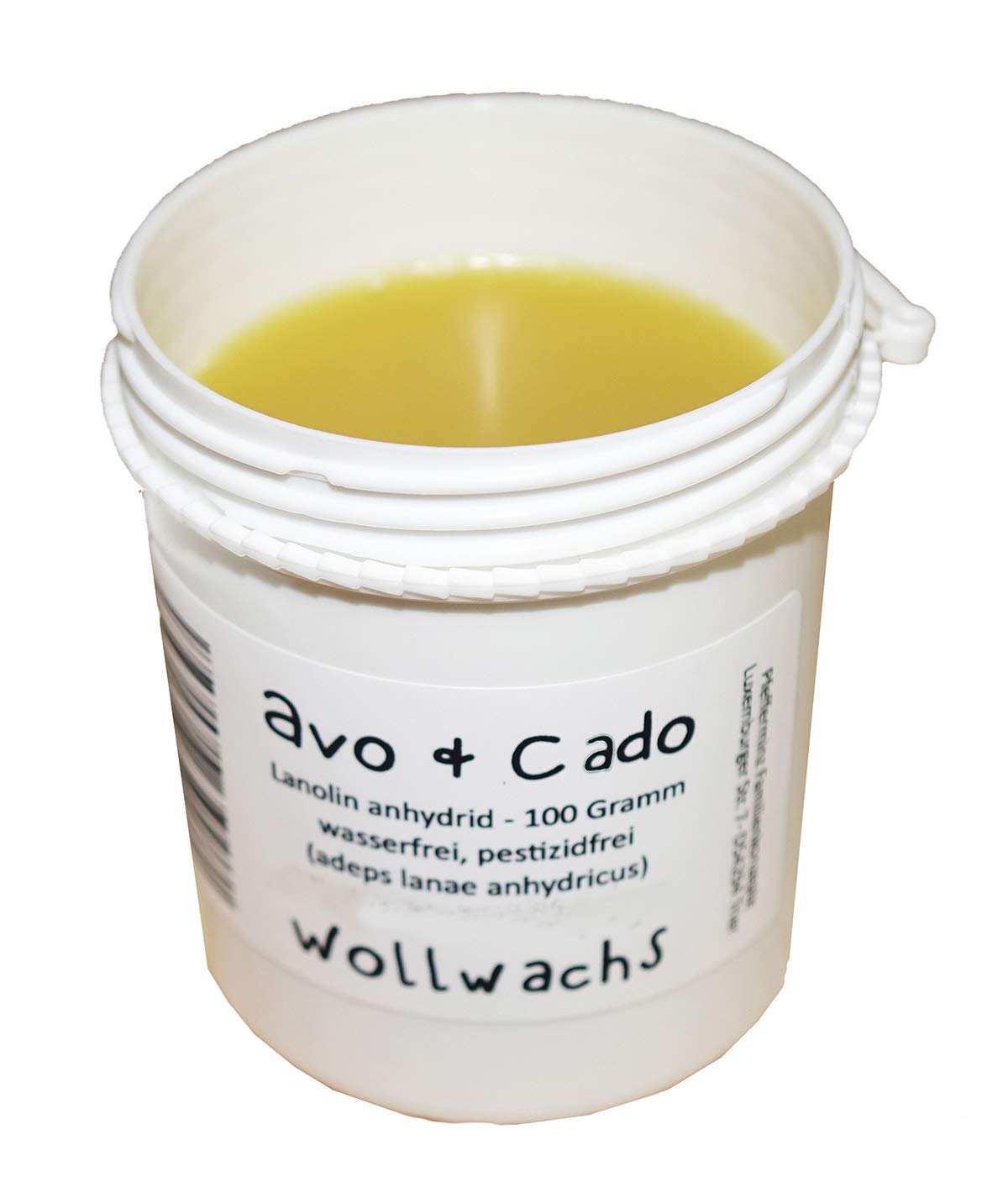 avo + cado Cera de lana – 100 g – para impregnación de lana – para engrasar pañales de lana y ropa de lana – crema de ungüento para pezón – 100% pura Lanolina Oveja Grasa – Sin agua y libre de