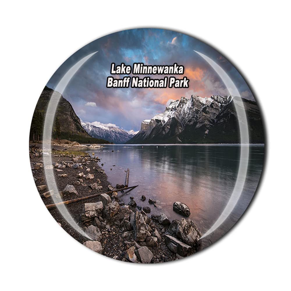 Lake Minnewanka Banff National Park Canada Fridge Magnet for Refrigerator Souvenir Gift Crystal Magnetic Sticker