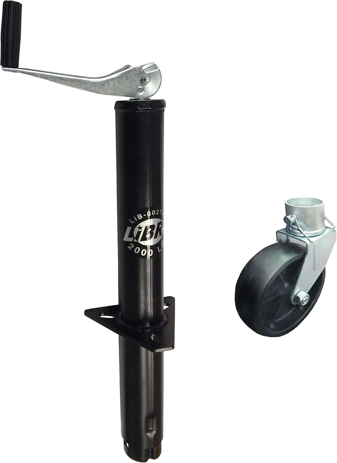 LIBRA New 2000 Lbs A Frame Topwind Trailer Camper RV Tongue Jack with 6" Caster Wheel 26003/26024