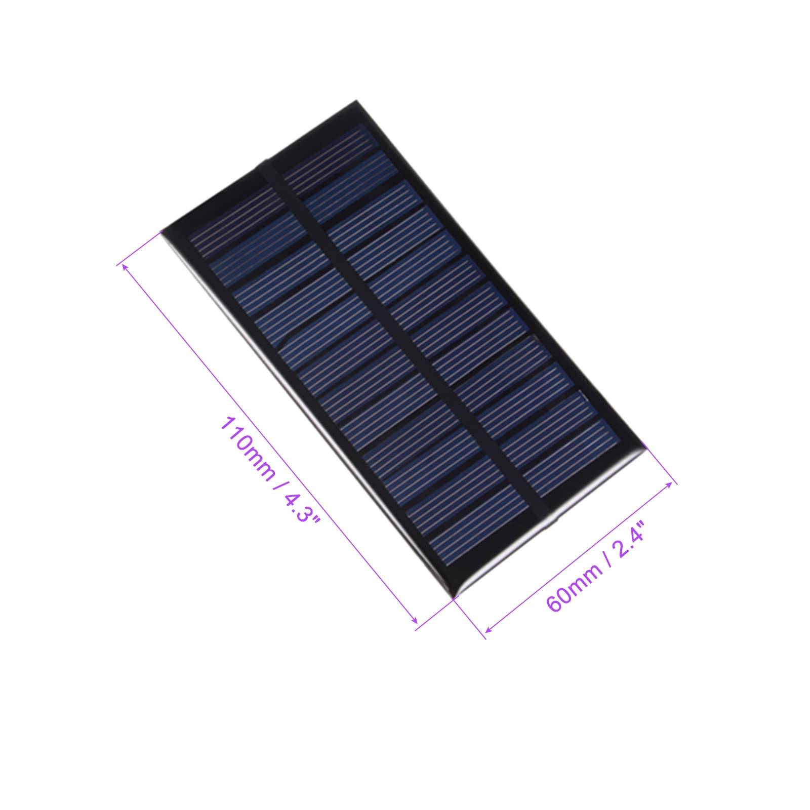 DMiotech 5 Confezioni di Pannelli Solari Mini da 6V 1W 110mm x 60mm per Progetti Alimentazione Elettrica Fai da Te