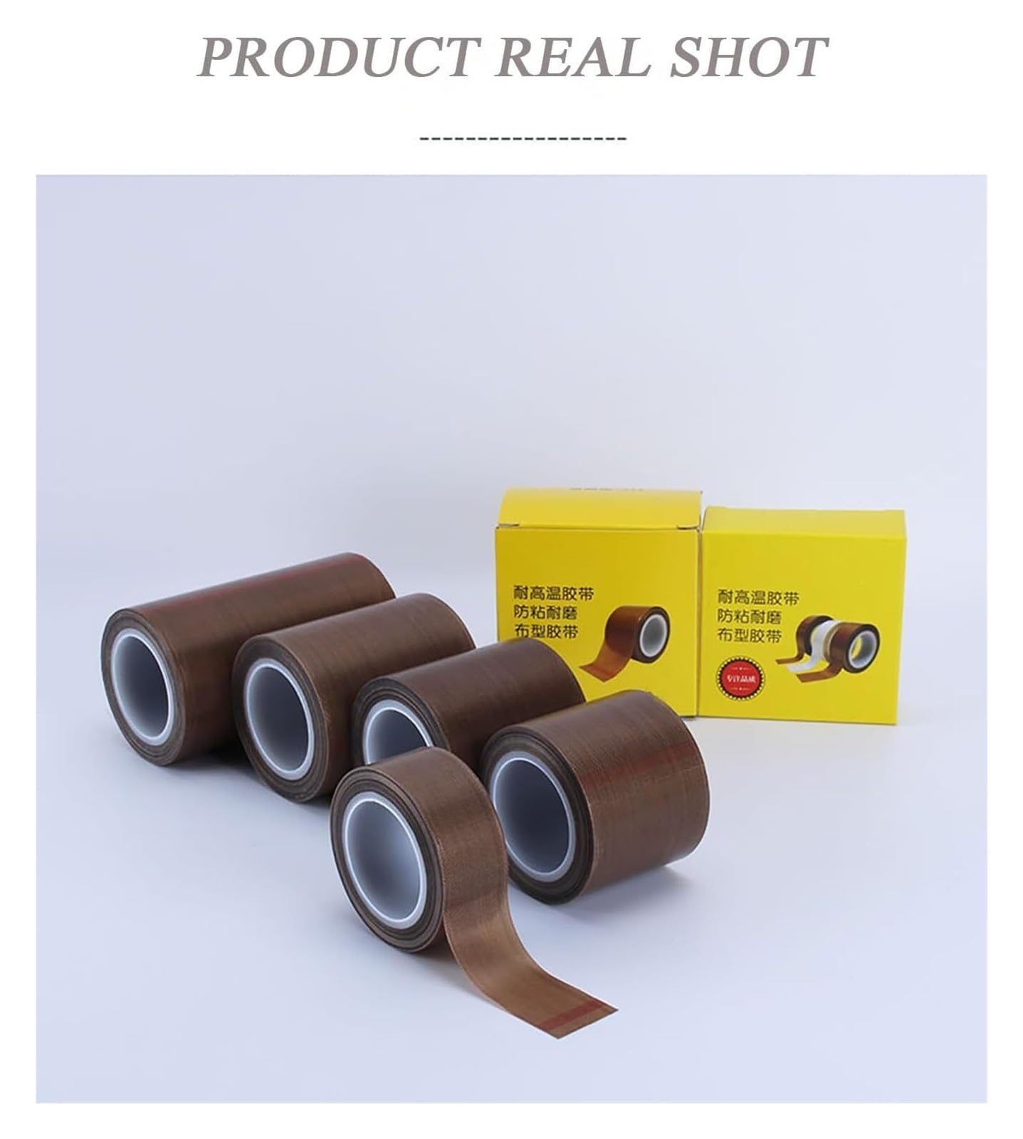 Cinta de teflón, cinta adhesiva de PTFE de 0,18 mm de grosor y 30-50 mm de ancho for máquinas selladoras al vacío e industrias eléctricas, 10 metros de largo, 50 mm(150mm)