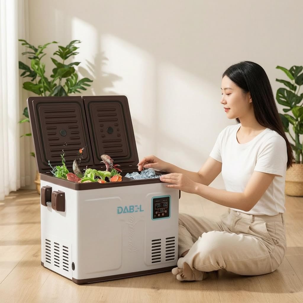 Amazon.co.jp: SiaBiced ソーラー給電 ポータブル冷蔵庫 車載冷蔵