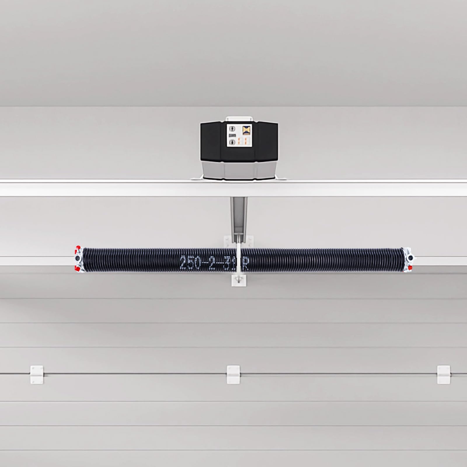 VEVOR Sprężyny skrętne do drzwi garażowych, para Φ6,35 x Φ50,8 x 787 mm, 16000 cykli, czarna powłoka elektroforetyczna do wymian, z prętami owijającymi, rękawiczkami i kluczem montażowym