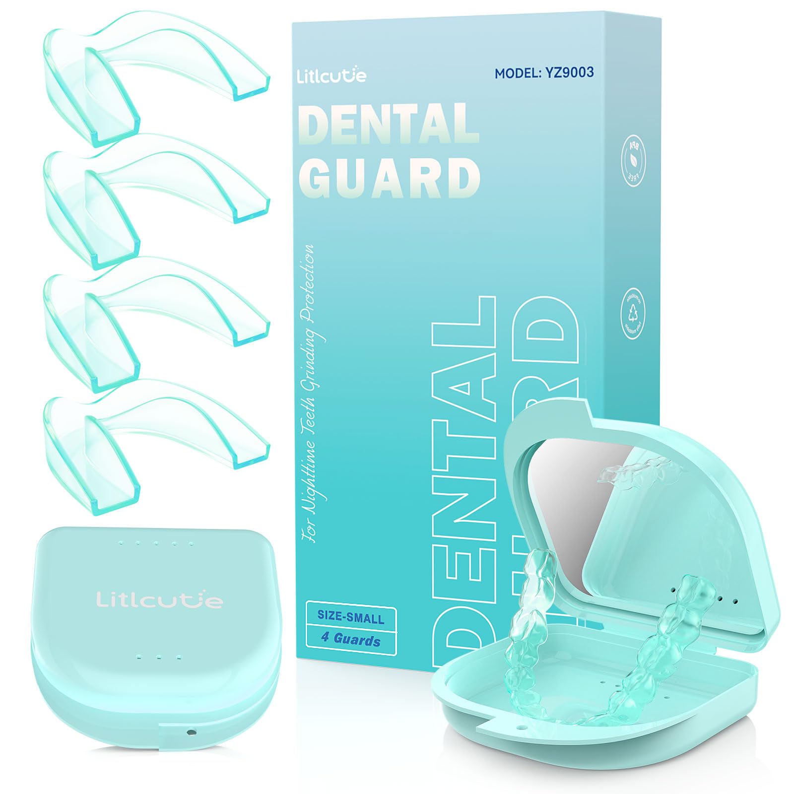 Anti Grinding Guard, Spearmint Green,4 Pack/Small Size