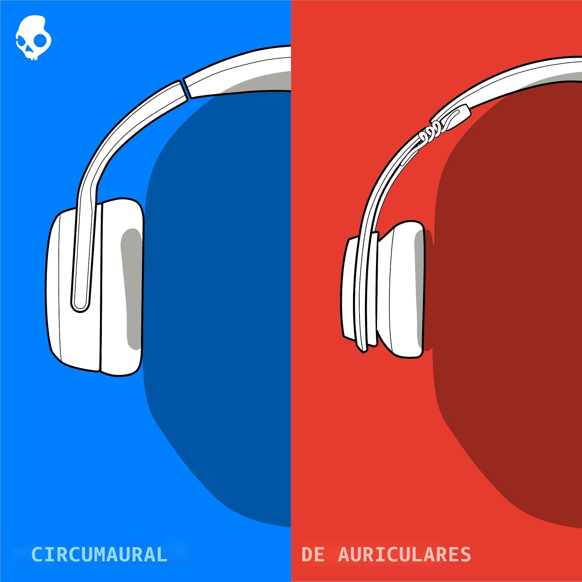 Skullcandy Crusher ANC 2 Cascos Inalámbricos Bluetooth Over-Ear, Multi-Sensory Bass, Cancelación Activa de Ruido, 60 Horas de Autonomía - Blanco