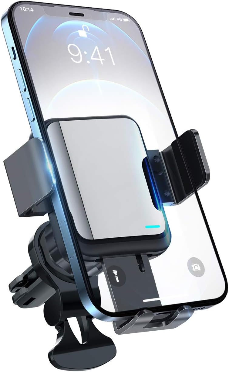 AUINGOTE 2021 New Mini Phone Holder for car，Universal Electric car Phone Mount Compatible with iPhone 12 11 Pro Max XS X XR 8 SE, Samsung Galaxy S20+Ultra S10 Note 10 Plus All Phones