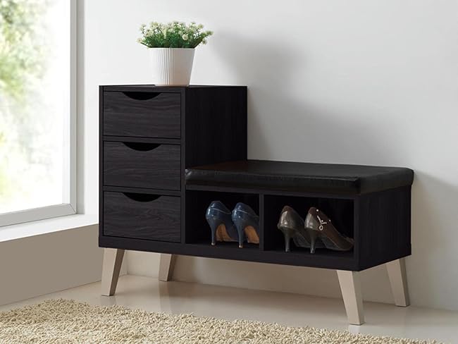 Wood 3 Drawer Shoe Storage