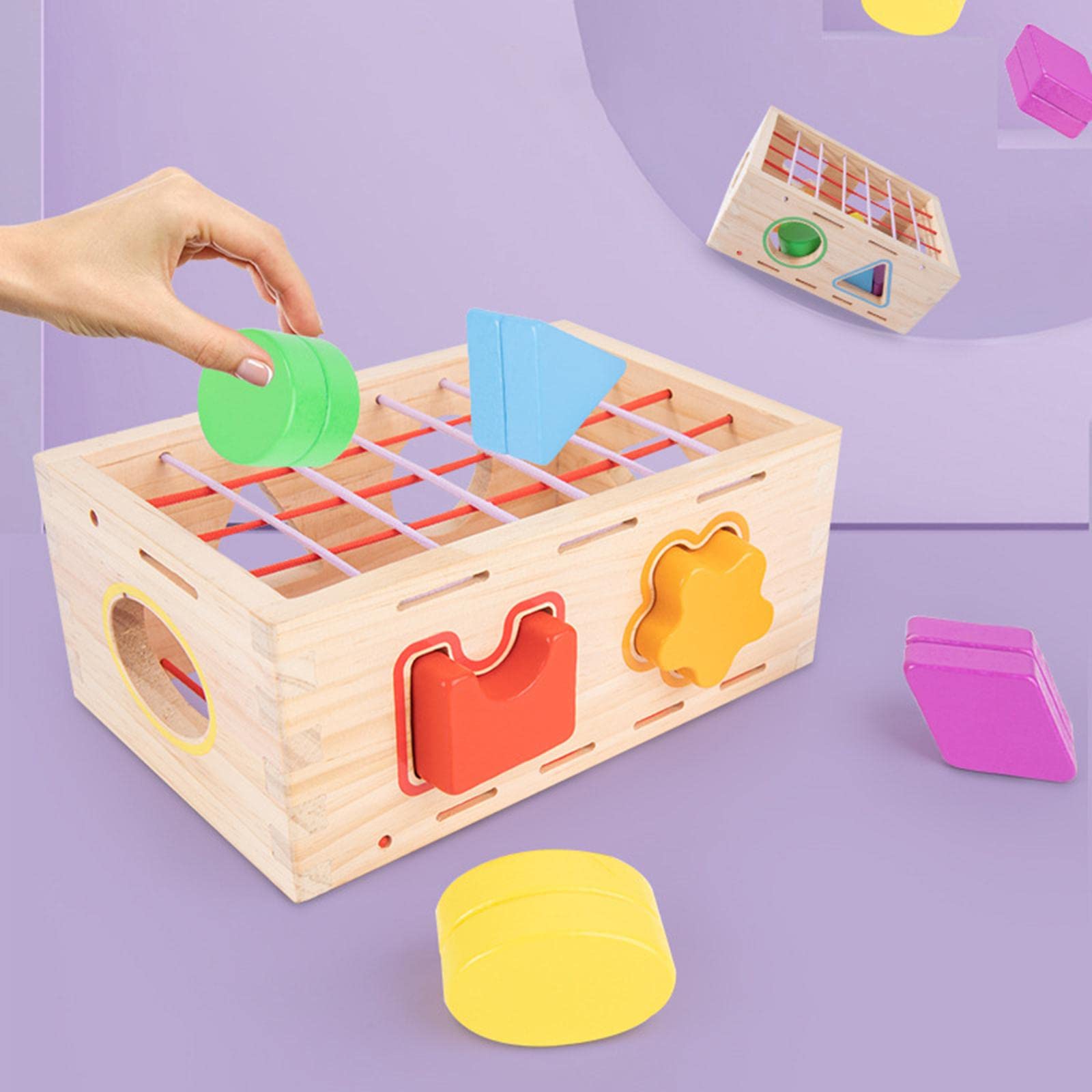 Caja de Monedas Bebé Juguete Educativo Caja de Permanencia de Bandeja Infantil Promueve Curiosidad Y de Exploración Pintura N, Cognición sensorial