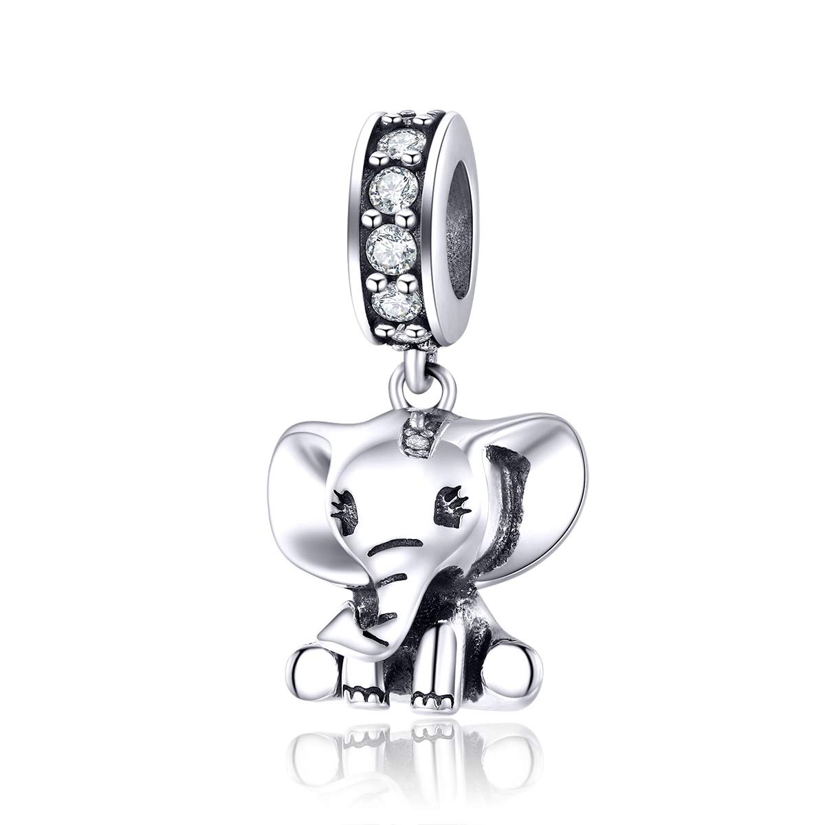 Bijoux BluBaby Elephant Pendant Charm Silver 925 Jewellery Original Bracelet Neckalce Cute Animal Fashion Jewellery Accessories