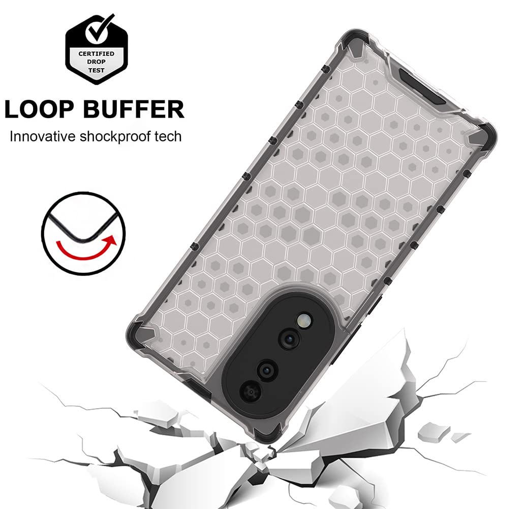 SEAHAI Cover Per Honor 70 – Custodia Sottile Antiurdo Con Cuscini D'Aria E Design A Nido D'Ape – Verde - 3