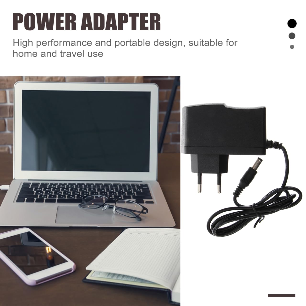 Gadpiparty Zasilacz sieciowy 3 V 1 A, DC 5,5 x 2,1 mm, zasilacz sieciowy z wtyczką EU, AC 100-240 V na DC 3 V 3 W adapter ładowarka, zasilacz zastępczy do małych urządzeń elektronicznych, dekoracji