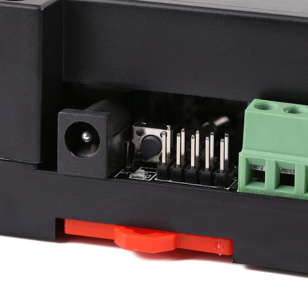 Controller Modul, Ethernet RJ45 /IP Relais Remote Control Controller Netzwerk Web Server 8 Kanal Relay Switch Modul Bord mit Optokoppler und Gehäuse,Unterstützt 485 Netzwerke,250V AC 10A(Schwarz)