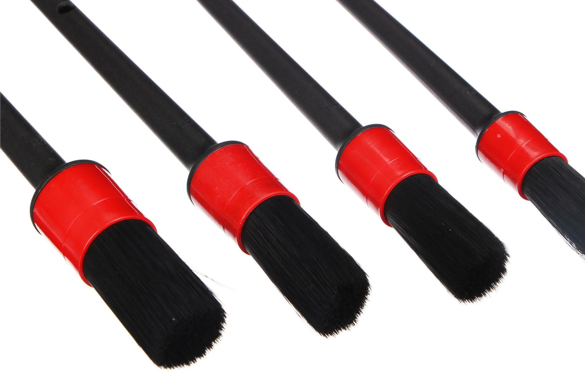 CAR DETAILING BRUSH 5 SOFT | Zestaw 5 miękkich pędzli precyzyjnych do czyszczenia samochodu