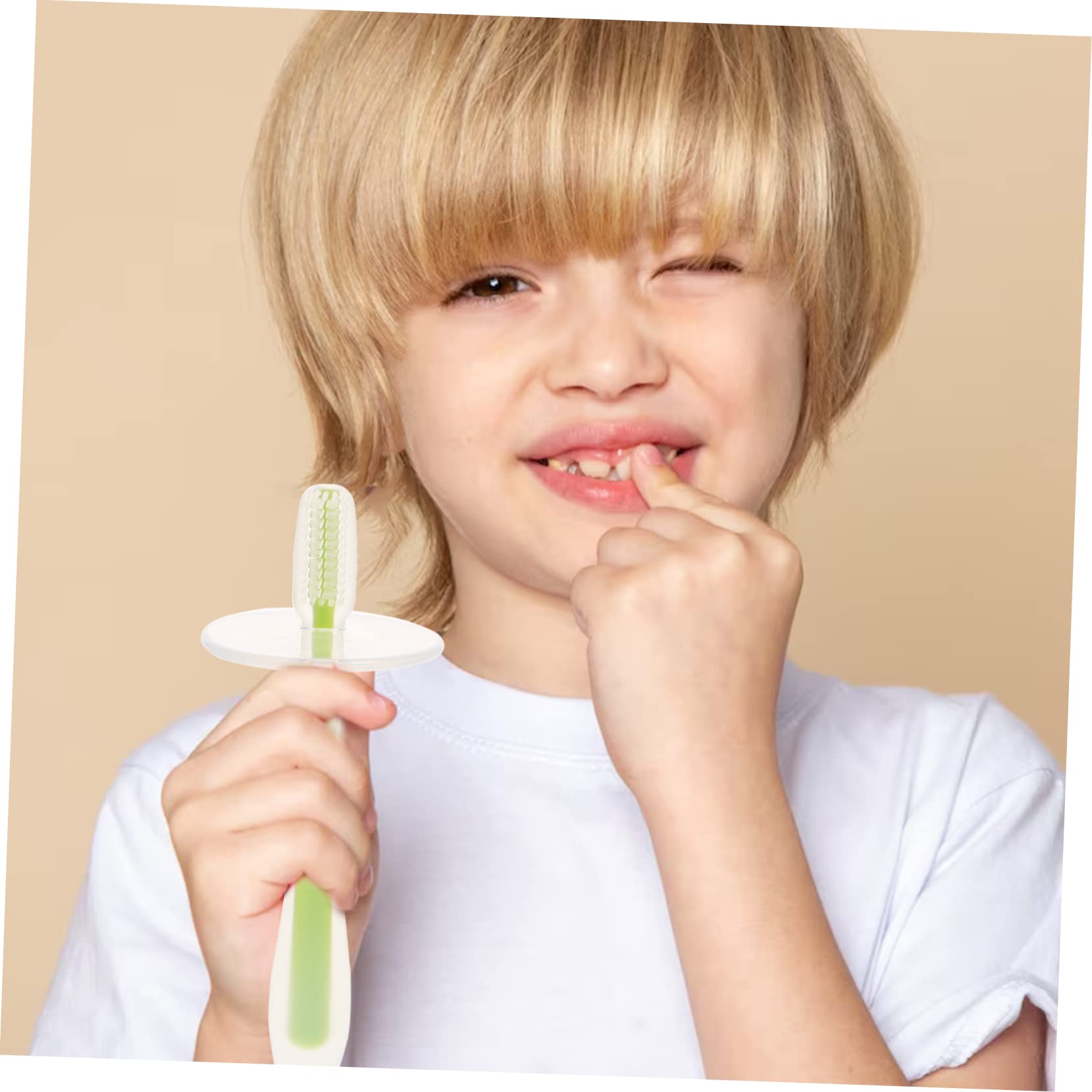 Cepillo De Dientes Para Bebé Tren De Silicona Cepillo De Dientes Para Cepillo De Dientes Para Recién Nacidos Paquete Múltiple Cepillo De Dientes De 4 piezas x 4