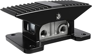 Housoutil 5 Pneumatic Foot Valve Threaded Nonslip Surface Foot Pedal Valve Air Foot Pedal Foot Operated Pedal Pneumatic Foot Heater Foot Air Pedal Valve Faucet Zinc Alloy Bike