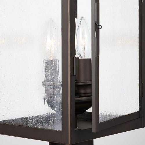Miniatura 4 de Capital Lighting 936932OZ Sutter Creek - Poste de cristal de agua antiguo para exteriores, 3 luces, 180 vatios totales, 21 pulgadas de alto x 10
